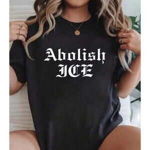 PROTEST Black “Abolish ICE” Human Rights Tee Shirt